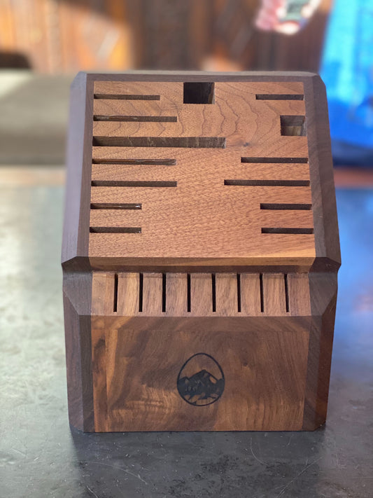 Custom Walnut Knife Block Example