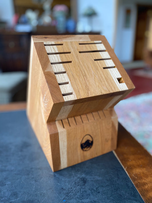 Custom Hickory Knife Block Example