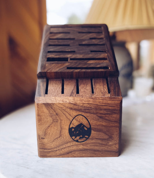 Custom Walnut Knife Block
