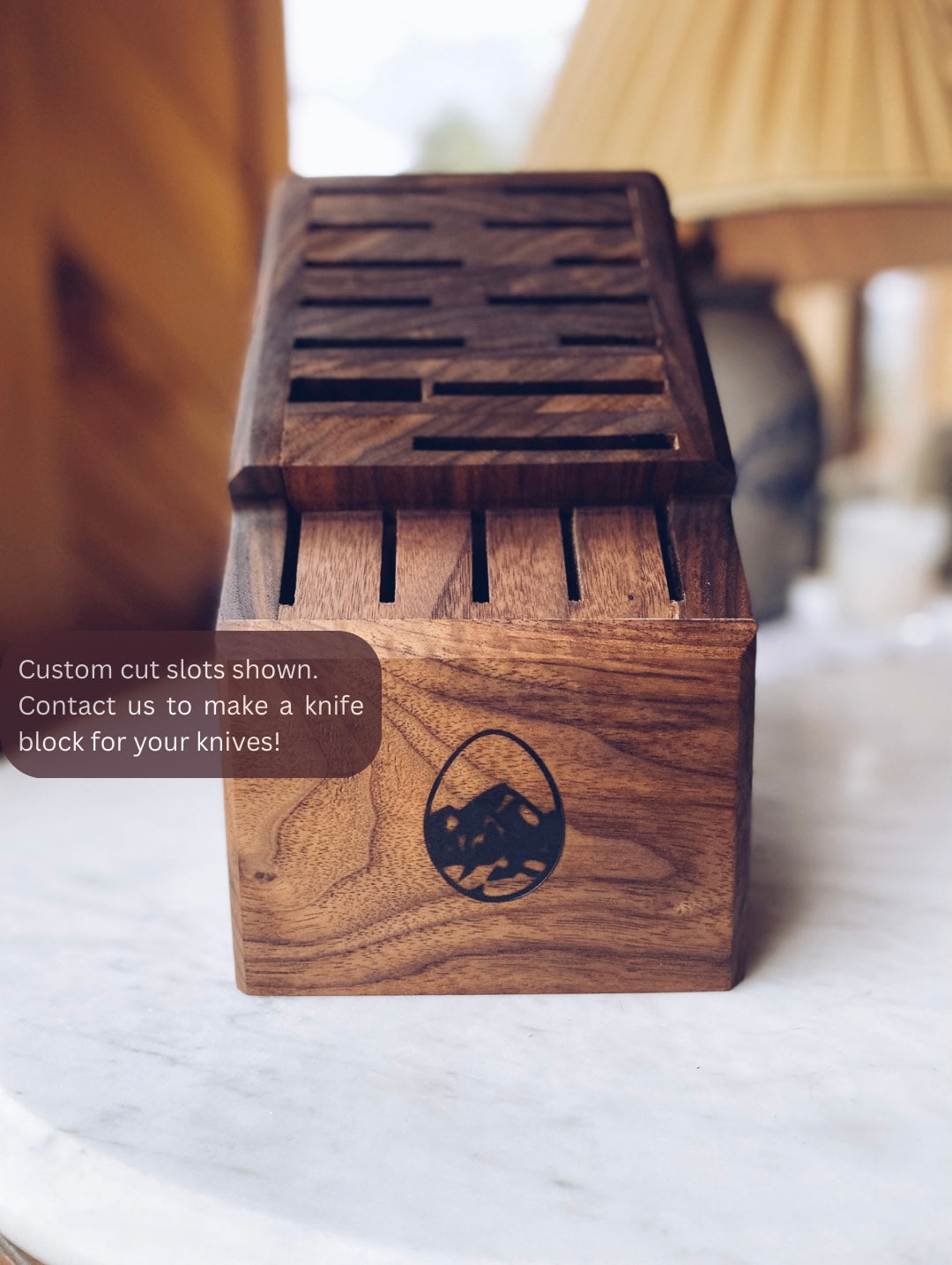 Bold Knife Block in Walnut